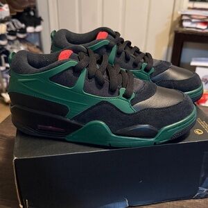 Air Jordan 4 RM (GS) •• Black/Varsity-Red / George-Green